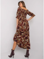 Šaty DHJ SK 13965.71P gaštanová