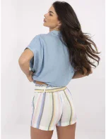 Šortky RO SN 2514.34P biela a modrá Šortky RO SN 2514.34P biela a modrá