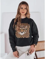 Dámska mikina CHEETAHART graphite v jednej veľkosti FashionStreet BY1352 Dámska mikina CHEETAHART graphite v jednej veľkosti FashionStreet BY1352
