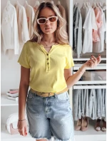 Dámska bavlnená pruhovaná blúzka KISS LOOK, žltá, FashionStreet RY2839 Dámska bavlnená pruhovaná blúzka KISS LOOK, žltá, FashionStreet RY2839