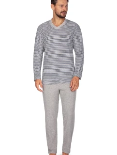 Regina 450 dlhé froté pyžamo 2XL-3XL pánske