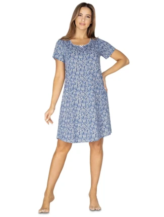 Dámska nočná košeľa 417 kr/r tyrkysová - Regina Dámska nočná košeľa 417 kr/r tyrkysová - Regina