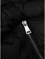 Čierna prešívaná dámska bunda s kapucňou J Style (11Z8083)