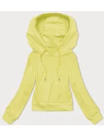 Krátka mikina s kapucňou v citrónovej farbe (8B939-33) Krátka mikina s kapucňou v citrónovej farbe (8B939-33)