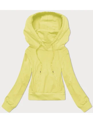Krátka mikina s kapucňou v citrónovej farbe (8B939-33) Krátka mikina s kapucňou v citrónovej farbe (8B939-33)
