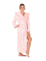 Dámsky župan Flora s kapucňou 3956 3053 Patterned Pink Pearl - Vestis