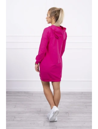 Šaty s kapucňou fuchsiová