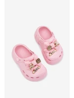 Klapki Dziecięce Dziewczęce Piankowe Z Kokardką I Ozdobami Różowe Selvana