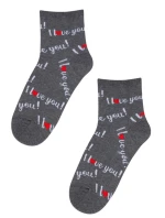 PERFECT WOMAN Valentínske vzorované ponožky pre ženy