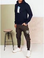 FashionStreet pánska tmavomodrá mikina s kapucňou BX5727