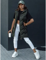Dámska prešívaná vesta s kapucňou TAMIRA zelená FashionStreet TY4533