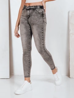 Dámske džínsové nohavice JORNIX tmavo šedé FashionStreet UY2192
