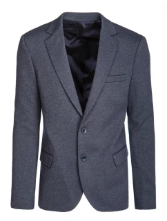 Pánske jednoradové sako v tmavomodrej farbe FashionStreet MX0627