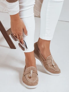 Dámske semišové béžové mokasíny FashionStreet ZY1050