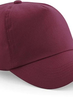 Beechfield B 10 5-panelová čiapka s kšiltom „Original“ 53.0010 bordová