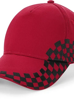 Beechfield B 159 5-panelová čiapka s kšiltom „Grand Prix“ 53.0159 classic red