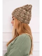 Dámska čiapka Eliza K205 cappuccino+light khaki
