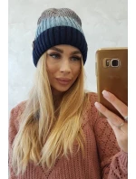 Fleecová čiapka Bojana K265 navy+jeans+dark grey