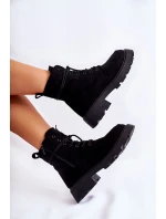 Dámske semišové čižmy so šnurovaním Black Vanita Dámske semišové čižmy so šnurovaním Black Vanita