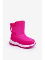Śniegowce Ocieplane Na Rzep Dziecięce Różowe Big Star MM374121
