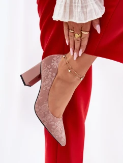 Eleganckie Czółenka Na Słupku W Różowe Vinceza 62223 Różowe