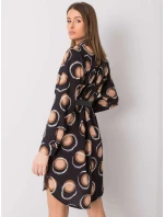 Šaty DHJ SK 12765.11 čierno-béžové