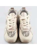 Béžové dámske tenisky adidasky so zvýšenou podrážkou (666-20)