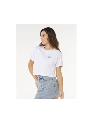 Dámske tričko RIP CURL Hayley O Crop Tee, biele