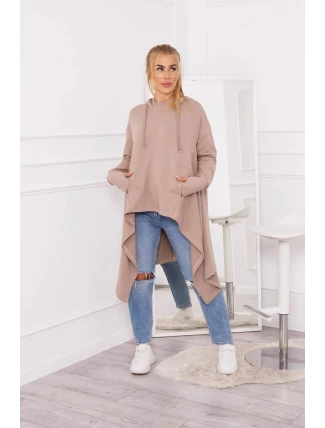 Blúzka s rozšíreným spodným dielom tmavo béžová Blúzka s rozšíreným spodným dielom tmavo béžová