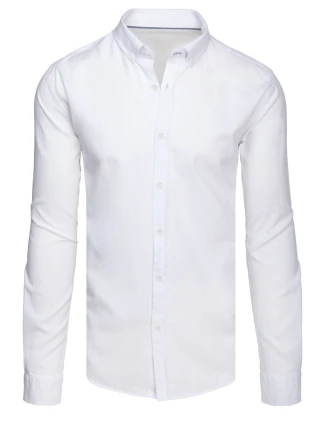 Pánska elegantná biela košeľa FashionStreet DX2643 Pánska elegantná biela košeľa FashionStreet DX2643