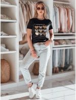 Dámske tričko so srdcom LOVETIK čierne FashionStreet RY2734 Dámske tričko so srdcom LOVETIK čierne FashionStreet RY2734