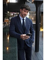 NEOBLU Marcel Men Pánsky piké sako 24.3169 tmavomodré