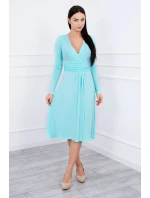 Šaty s prestrihom pod prsiami mincovňa