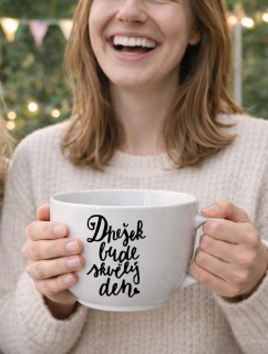 DNEŠEK BUDE SKVĚLÝ DEN - MEGA XXL keramický hrnek 1000 ml