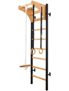 GYMNASTICKÝ STÔL Z DREVA A KOVU S DREVENÝM BAROM A PRÍSLUŠENSTVOM BENCHK 211B A076 detské