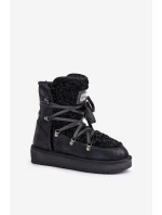 Śniegowce Na Platformie Wegańskie D.Franklin DFSH370004 Czarne