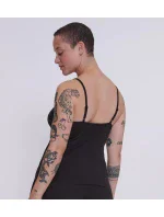 Dámske tričko GO Ribbed Spaghetti Top - BLACK - black 0004 - SLOGGI Dámske tričko GO Ribbed Spaghetti Top - BLACK - black 0004 - SLOGGI