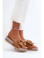 Damskie Klapki Na Platformie Z Kokardą Camel Aflia