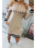 Béžové šaty Tres Chic