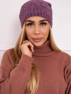 Fleecová čiapka Carolina K243 tmavo ružová