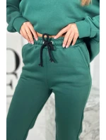 Bavlnená súprava s vyšívaným nápisom Paradise zelený