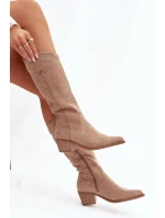 Kozačky Kovbojky Dámské Khaki Jazelle