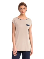 Vamp - Krátka dámska nočná košeľa BEIGE SOLEIL M 14191 - Vamp Vamp - Krátka dámska nočná košeľa BEIGE SOLEIL M 14191 - Vamp