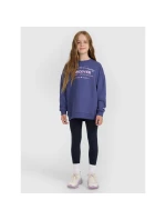 Dievčenská oversize mikina s kapucňou 4F 4FJRAW25TSWSF2428-33S