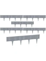 GARDEN PALISADA BORDER Prútené obruby trávnika 390CM sivý kameň detské