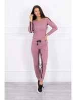 Súprava s dvojitými pruhmi tmavo ružová