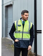 Yoko HV 005 Hi-Vis polstrovaná vesta 79.V005 hi vis oranžová/námornícka modrá