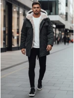 Pánska zimná bunda parka s kapucňou zelená FashionStreet TX4961z Pánska zimná bunda parka s kapucňou zelená FashionStreet TX4961z
