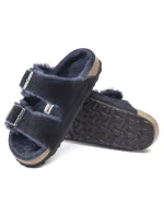 Birkenstock Arizona VL Shearling Midnight Insulated Žabky Suede Leather Wide Regular (1020592)