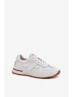 Skórzane Damskie Buty Sportowe Sneakersy Daniel Lopez Just Dare SS2D4042 Białe